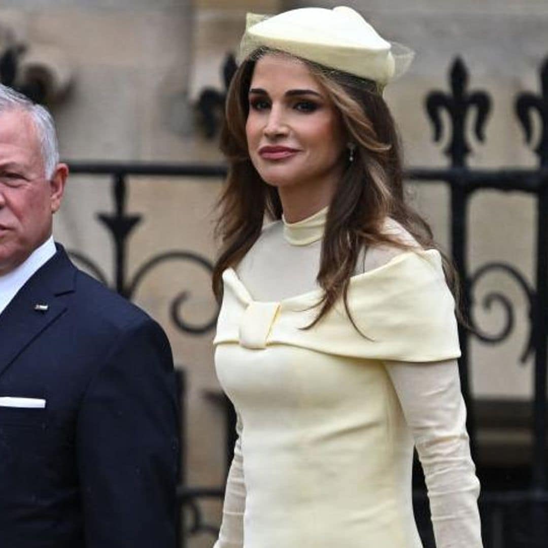 Sencilla y elegante, Rania de Jordania se luce en la coronación