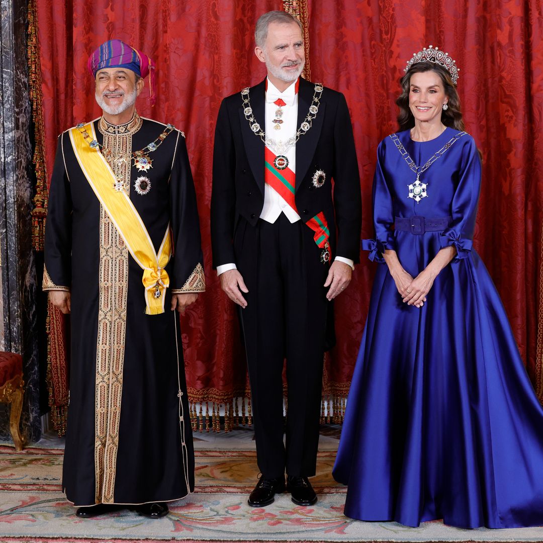 La Reina Letizia en la cena de gala en honor del Sultán de Omán en el Palacio Real de Madrid, el 4 de noviembre de 2025