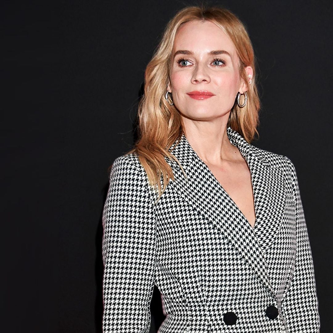 Diane Kruger se marca un 'reina Letizia' con su chaqueta de pata de gallo y sus leggins roqueros