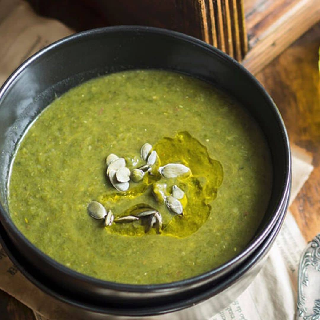 Crema de espinacas y berenjena