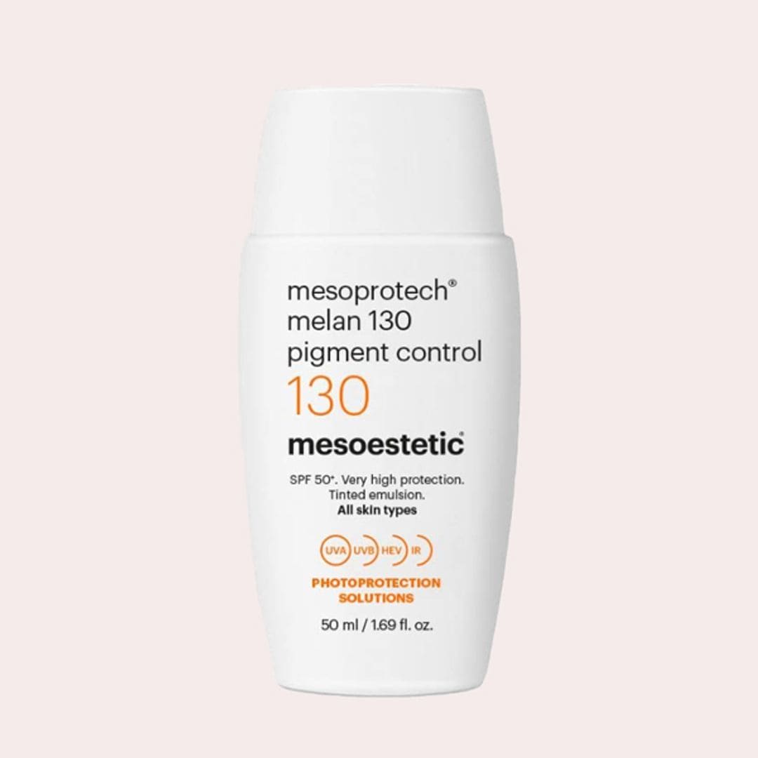 LA MEJOR CREMA SOLAR PARA PIELES CON MELASMA: Mesoestetic Melan SPF 130+ Pigment Control