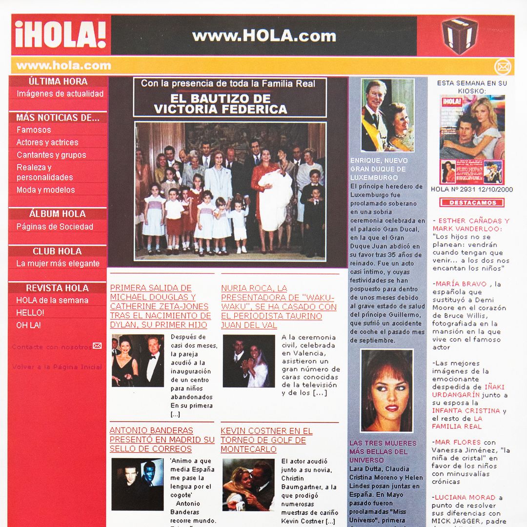 Primera portada de HOLA.com