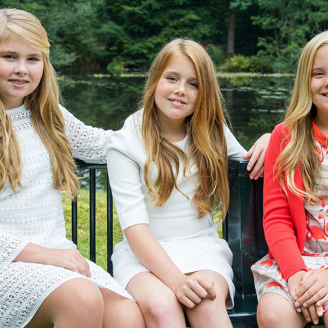 Un guiño español en los nuevos retratos de las princesas Amalia, Alexia y Ariane