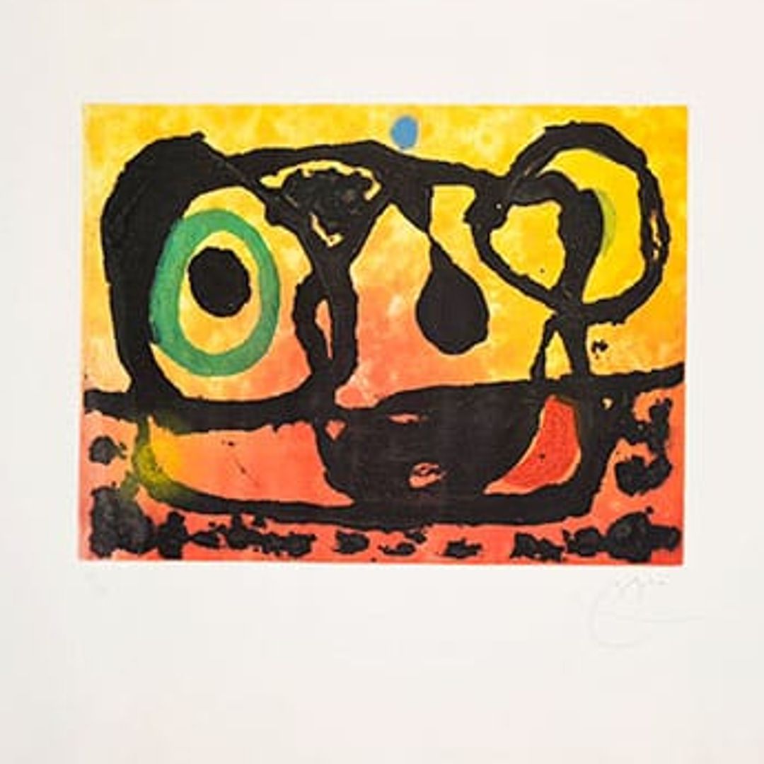 Tête au Soleil Couchant - Miró