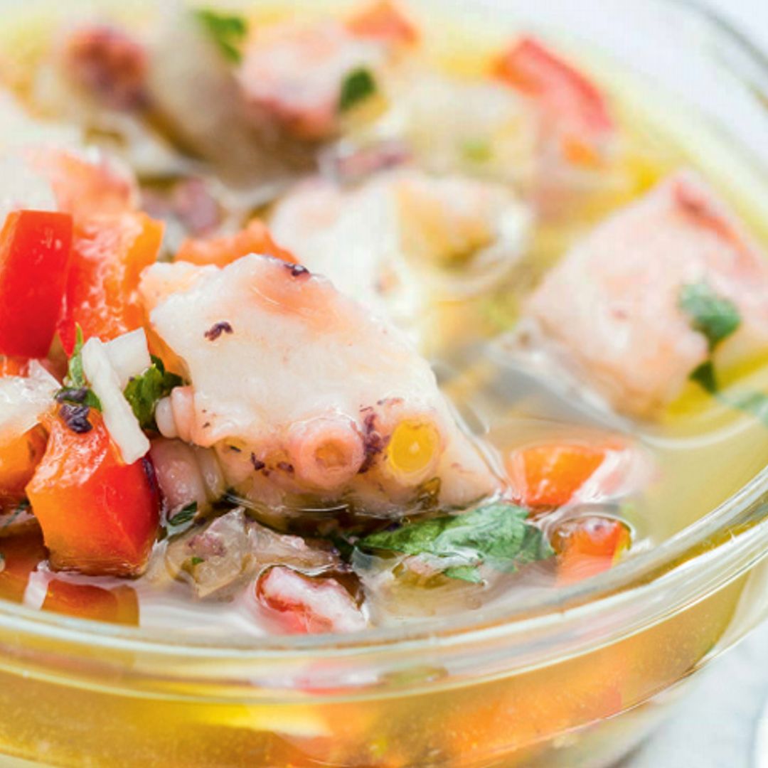 Pulpo en vinagreta de lima-limón