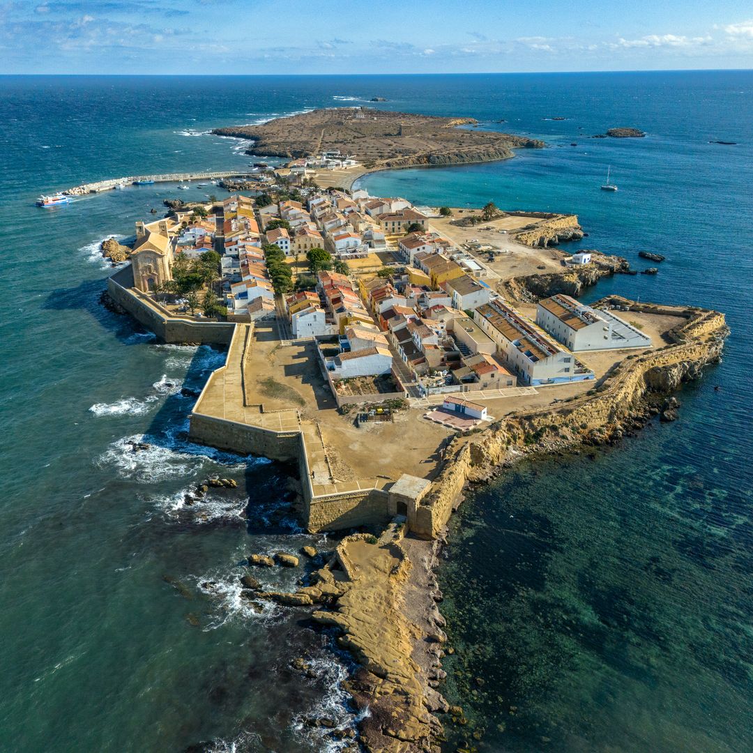 Vista aérea de la isla de Tabarca en Alicante