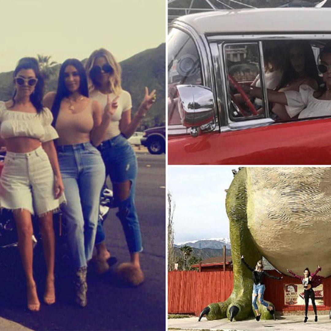 ¡Kardashian 'on the road'! La divertida escapada a Palm Springs de Kim, Khloé y Kourtney