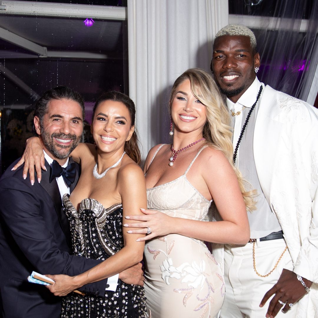 Eva Longoria y Pepe Bastón junto a Paul Pogba y su esposa María Zulay