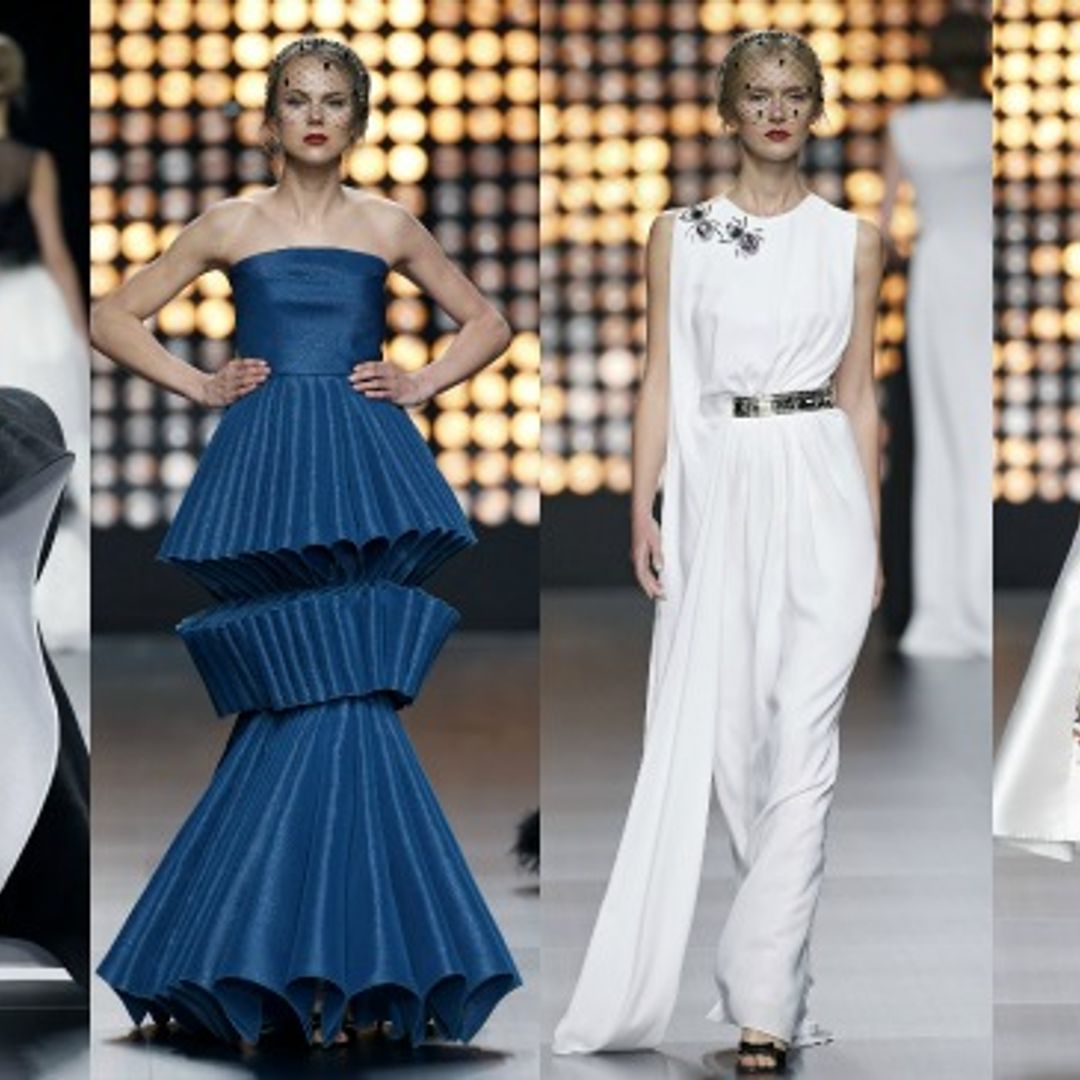 Fantasía, costura y juegos ópticos en el debut de Isabel Sanchís en la Barcelona Bridal Week