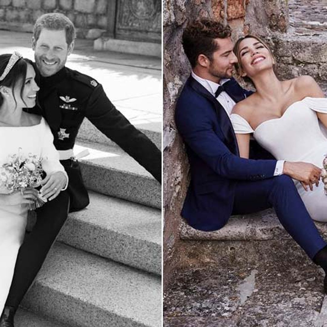 La fotografía de boda de David y Rosanna, ¿inspirada en las del príncipie Harry y Meghan?