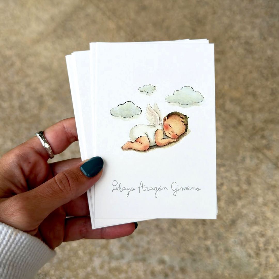 La invitación que Bea Gimeno escogió para el bautizo de su bebé