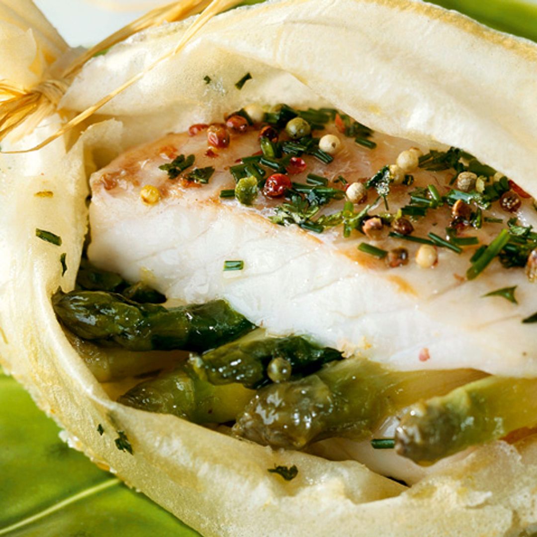 Bacalao con espárragos trigueros