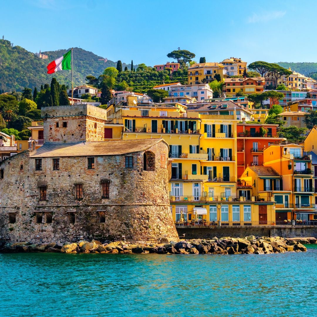 Castillo de Rapalloen la riviera de Portifino, Italia