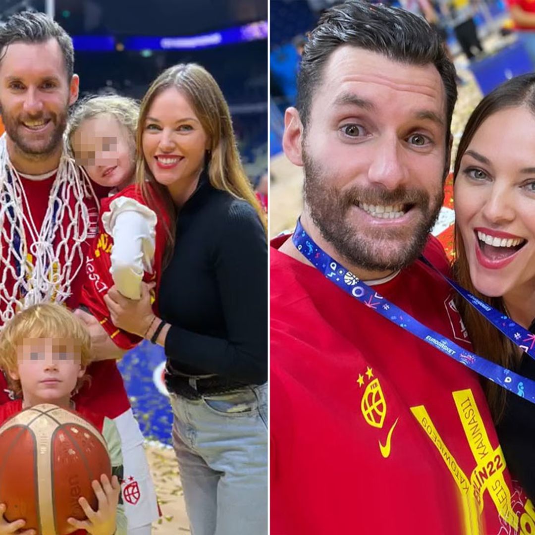 ¡Pura emoción! Así vivieron Helen Lindes y sus hijos la victoria de Rudy Fernández en el Eurobasket