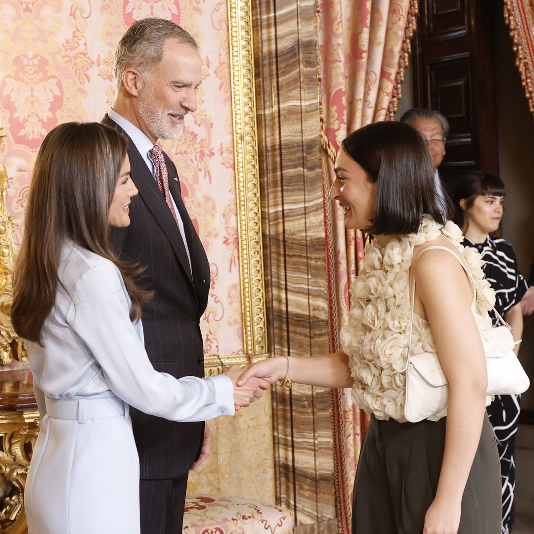 Los reyes con Elisa Fernández