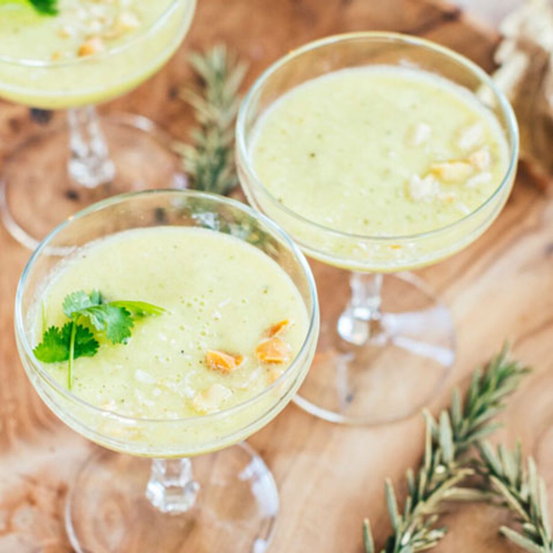 Gazpacho navideño de pepino y piña
