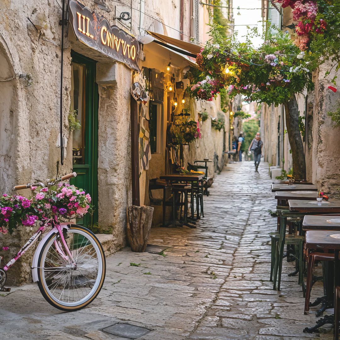 Calle de Tropea, Calabria, Italia