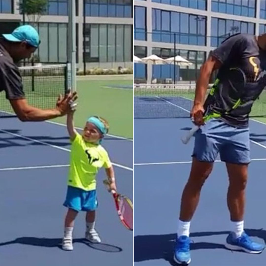Rafa Nadal cumple el sueño del pequeño Ethan