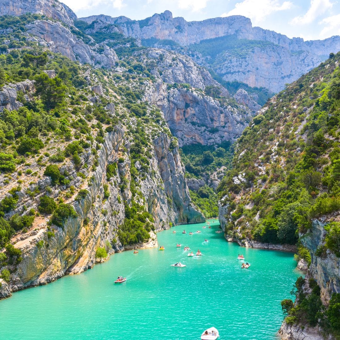 Entrada a la garganta del Verdon y lago de Sainte-Croix, Provenza, Francia