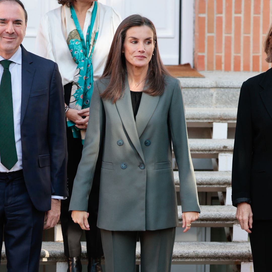 La reina Letizia en Madrid con moda valenciana