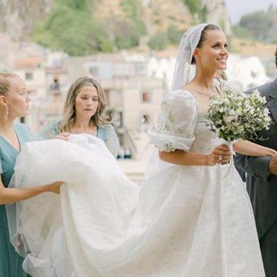 El vestido de novia de Irene Forte, un diseño italiano con bordados muy especiales