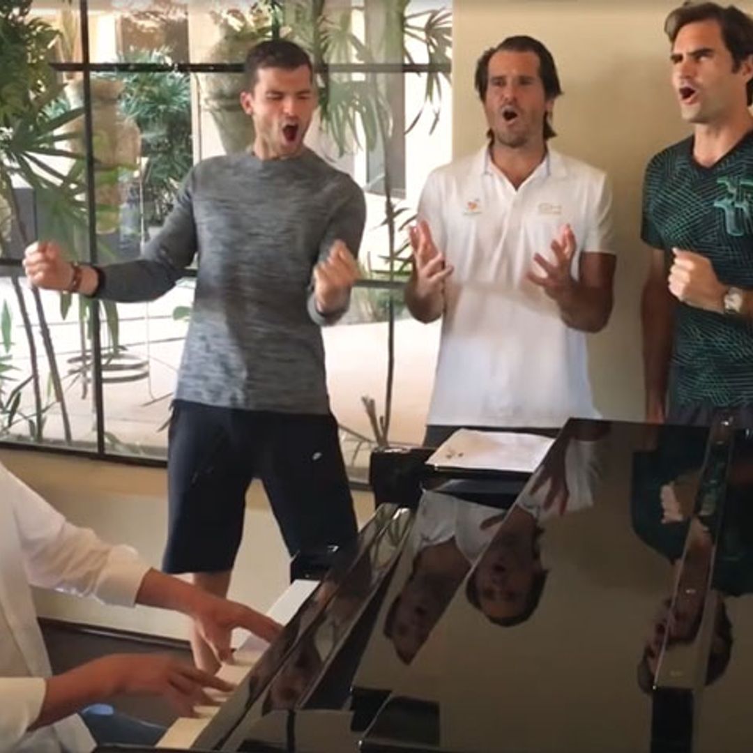 ‘BackhandBoys’, la nueva 'banda musical' formada por los tenistas Federer, Djokovic, Dimitrov y Haas