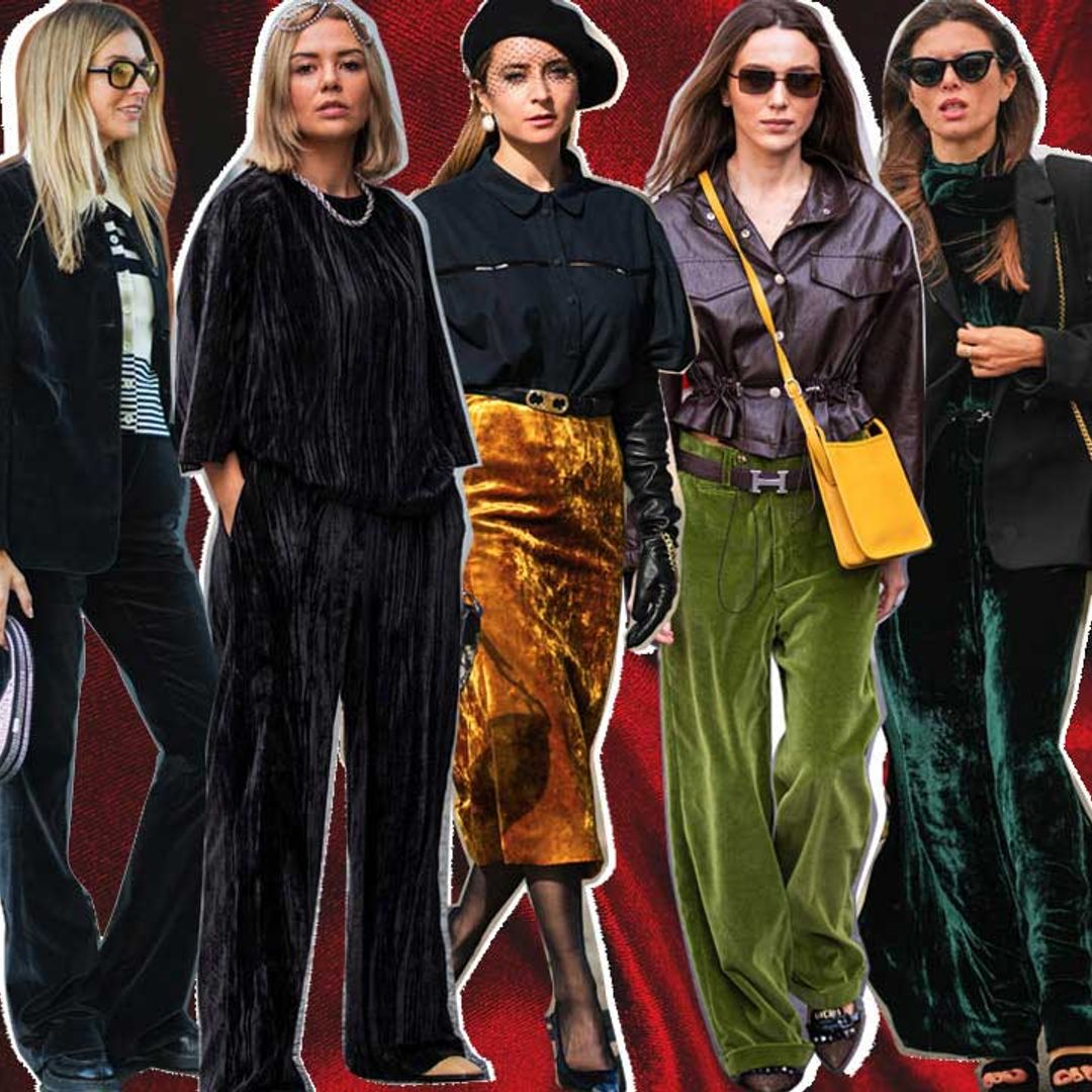 Vuelve el terciopelo y así se combina ahora en looks de día y de noche ✨