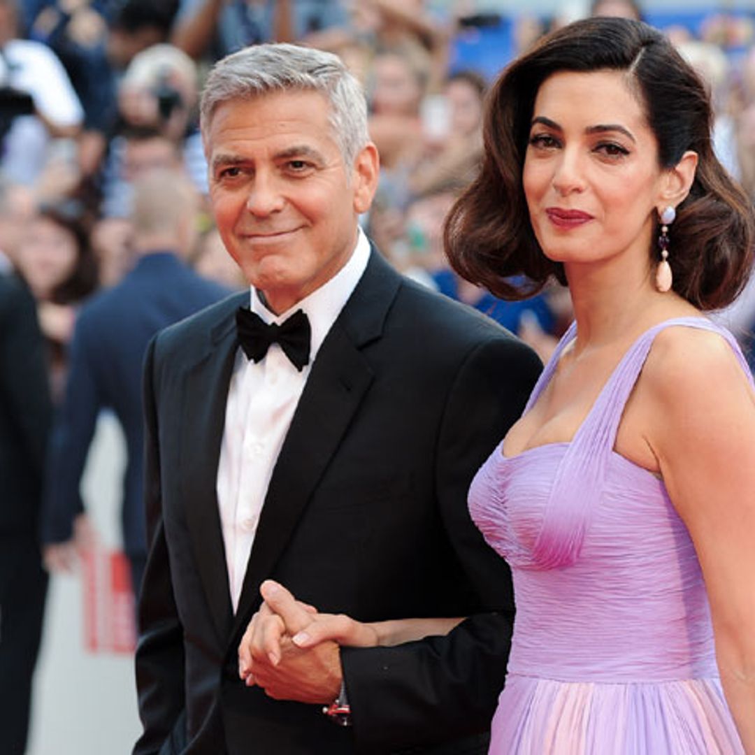 George y Amal Clooney, primera aparición en la alfombra roja desde que son padres