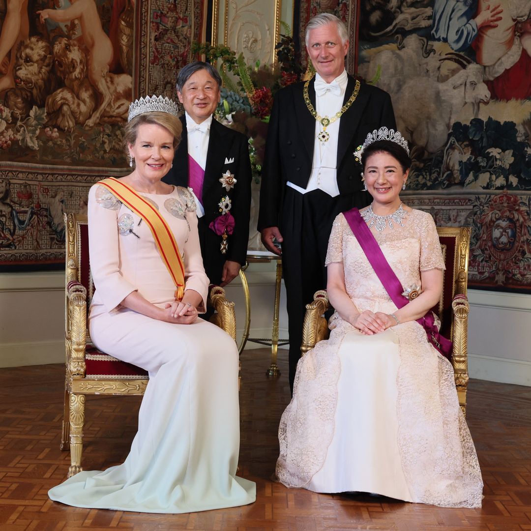 Felipe y Matilde de Bélgica protagonizan una imagen histórica junto a sus hijos en la cena de gala para los emperadores de Japón:lujo y una sorprendente tradición