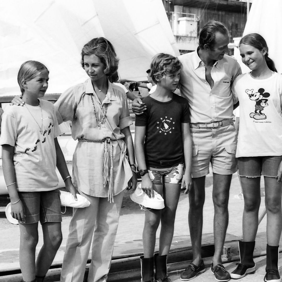 La Familia Real durante sus vacaciones en Mallorca en 1980