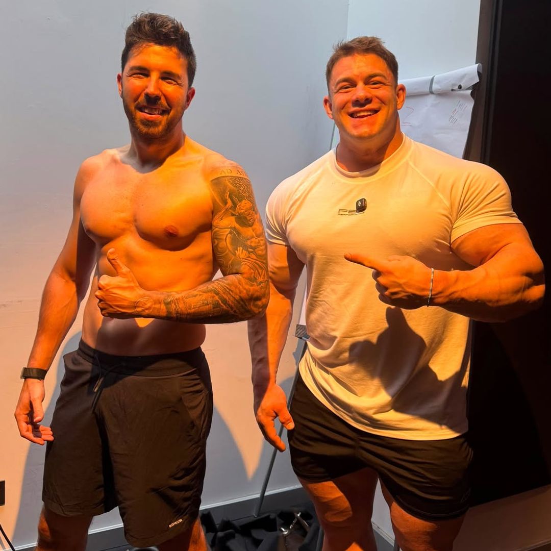 Joan Pradells junto a Willyrex tras uno de sus entrenos