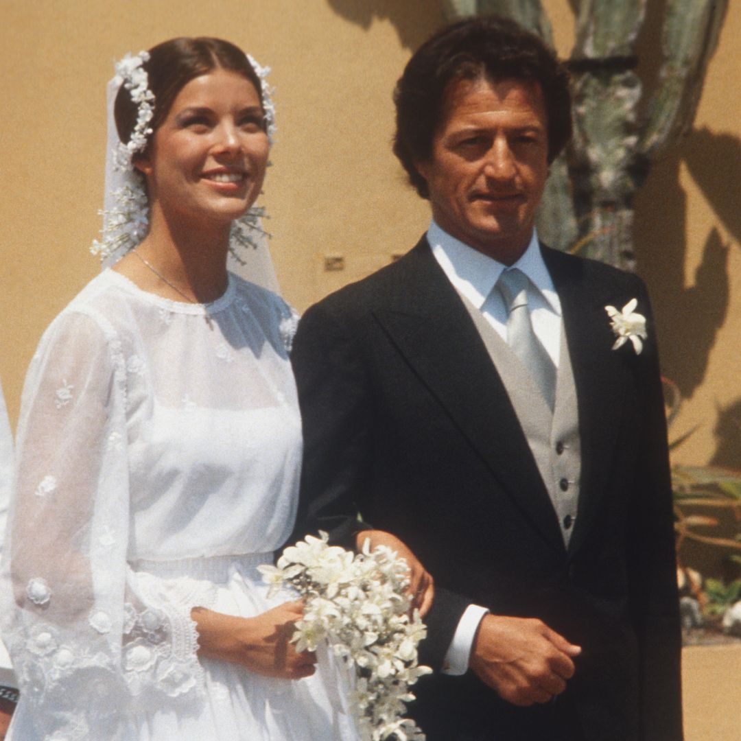 Carolina de Mónaco en su boda con Philippe Junot