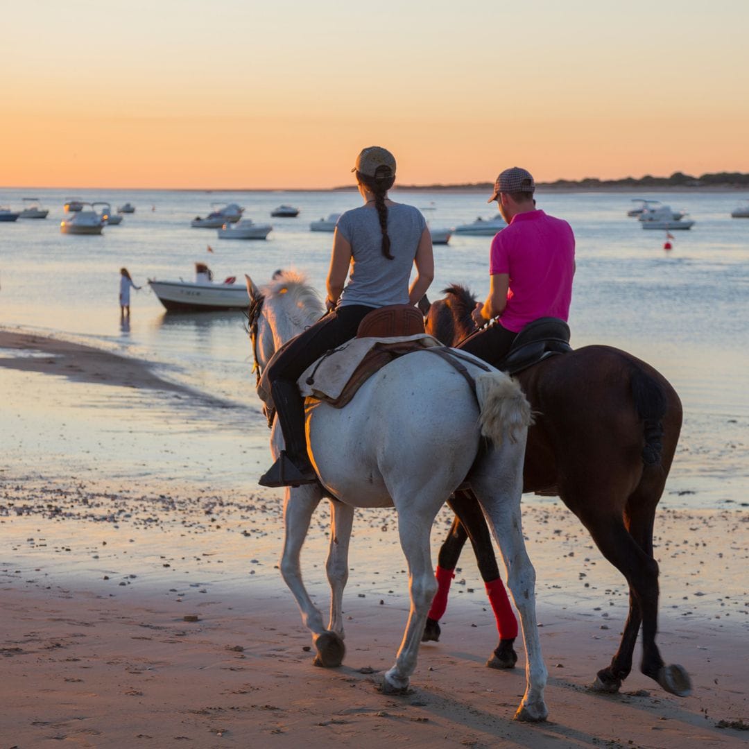 Caballos por la playa de Sanlúcar de Barrameda, Cádiz