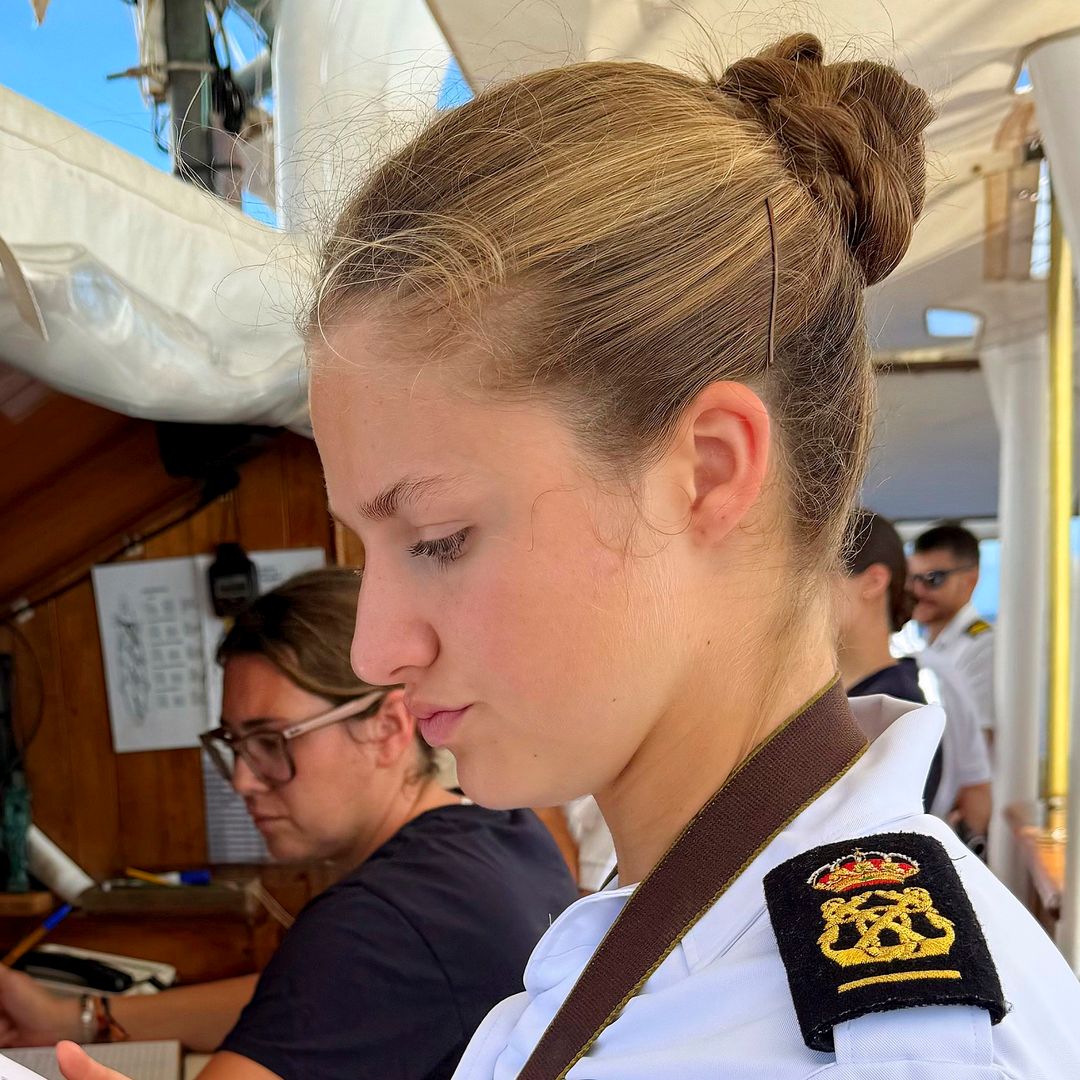Princess Leonor de Borbon during his training on the Training Ship Juan Sebastian Elcano