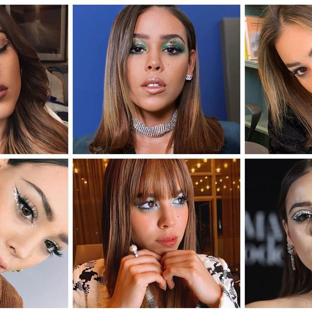 ¡Mucho brillo! Danna Paola y sus maquillajes más ‘trendy’