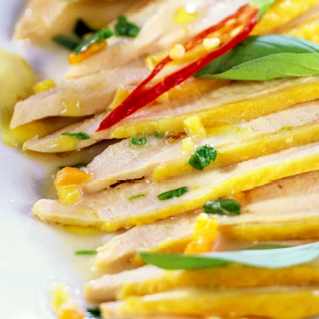 Pechuga de pollo de corral a la guindilla