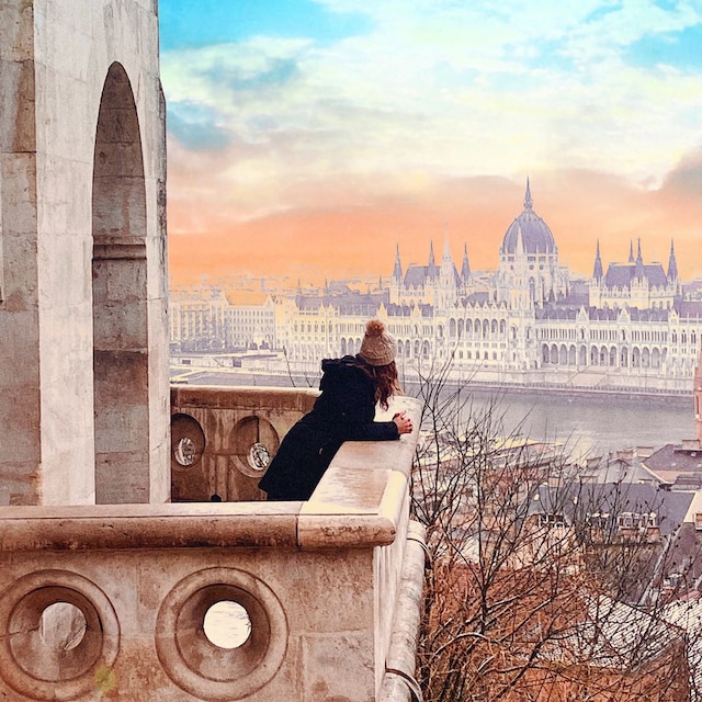Vista desde el Bastión de los Pescadores de Budapest, HungríaFisherman's Bastion, Budapest, Hungary