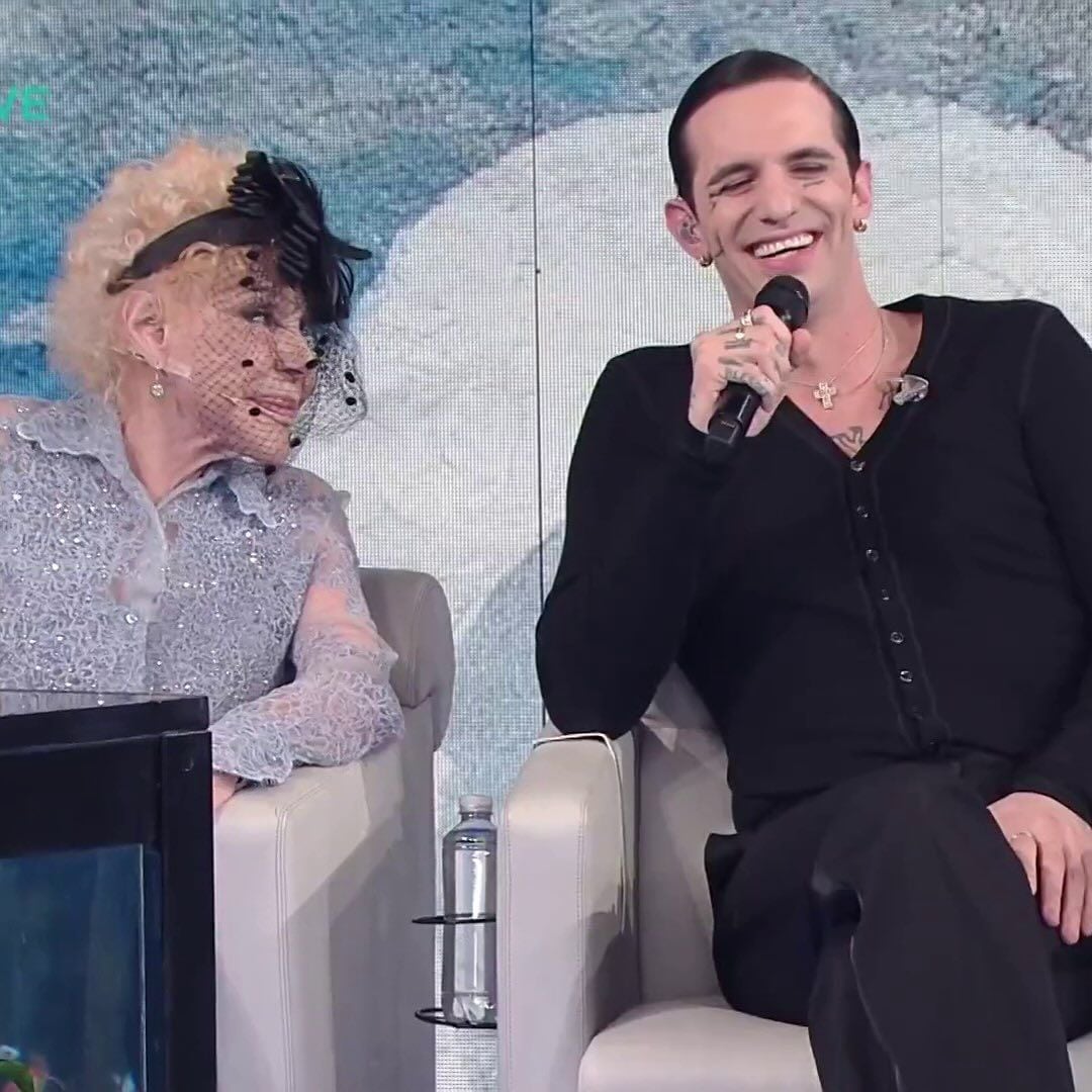 Achille Lauro junto a Ornella