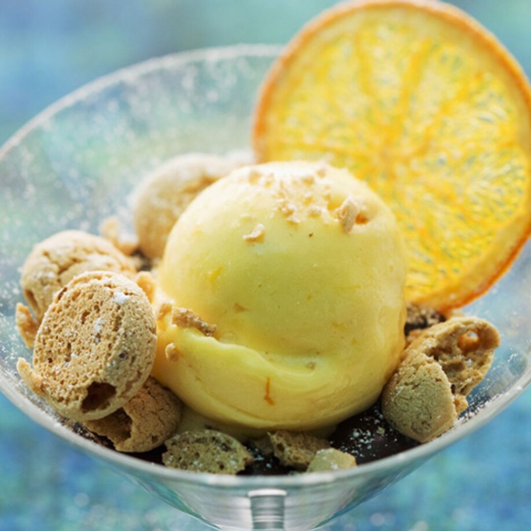Helado de naranja y azafrán