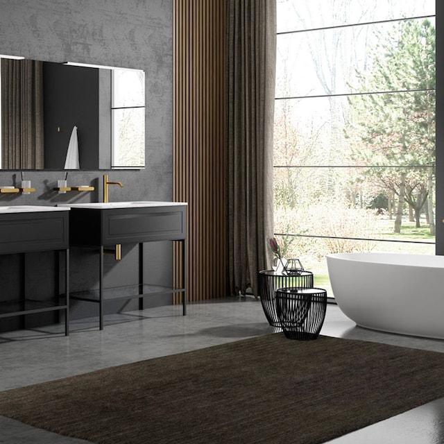 negro color tendencia baño hola decoracion