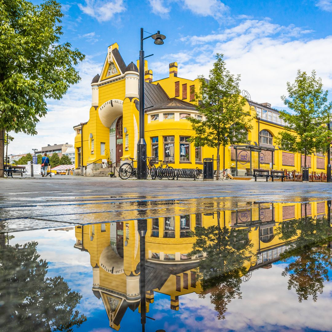 Mercado central en Kuopio, Finlandia