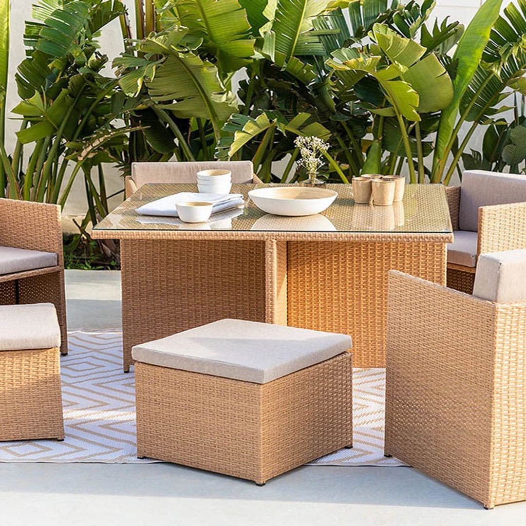 Muebles multiuso para exteriores ideales para terrazas, patios o jardines pequeños