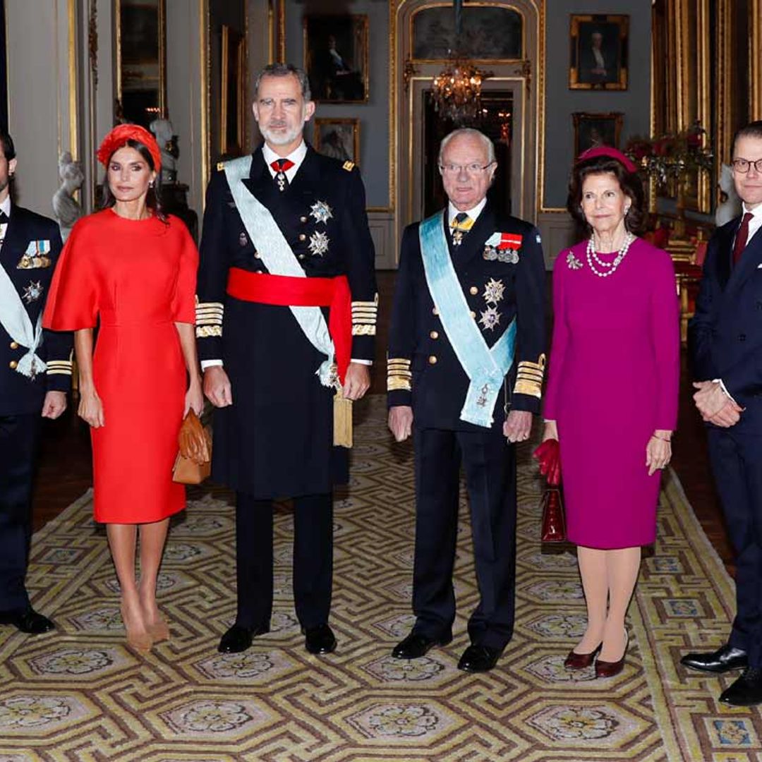 La Familia Real sueca casi al completo da una calurosa bienvenida a los Reyes en el Palacio Real de Estocolmo