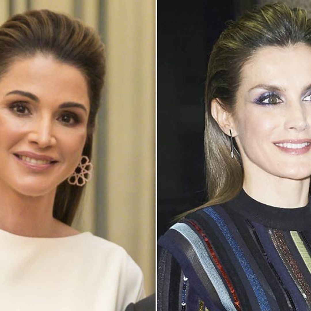 Las semejanzas entre el peinado más impactante de la reina Letizia y Rania de Jordania