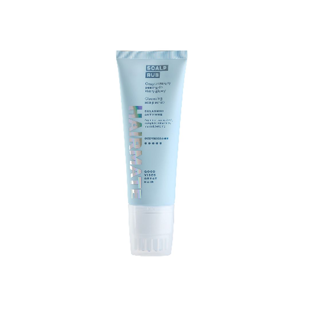 Scalp Rub Cleansing Scalp Scrub, de Hairmate (11,50 euros, en la web de Mumona). Un exfoliante capilar formulado con ácidos AHA y masajeador integrado para purificar y oxigenar el cuero cabelludo.