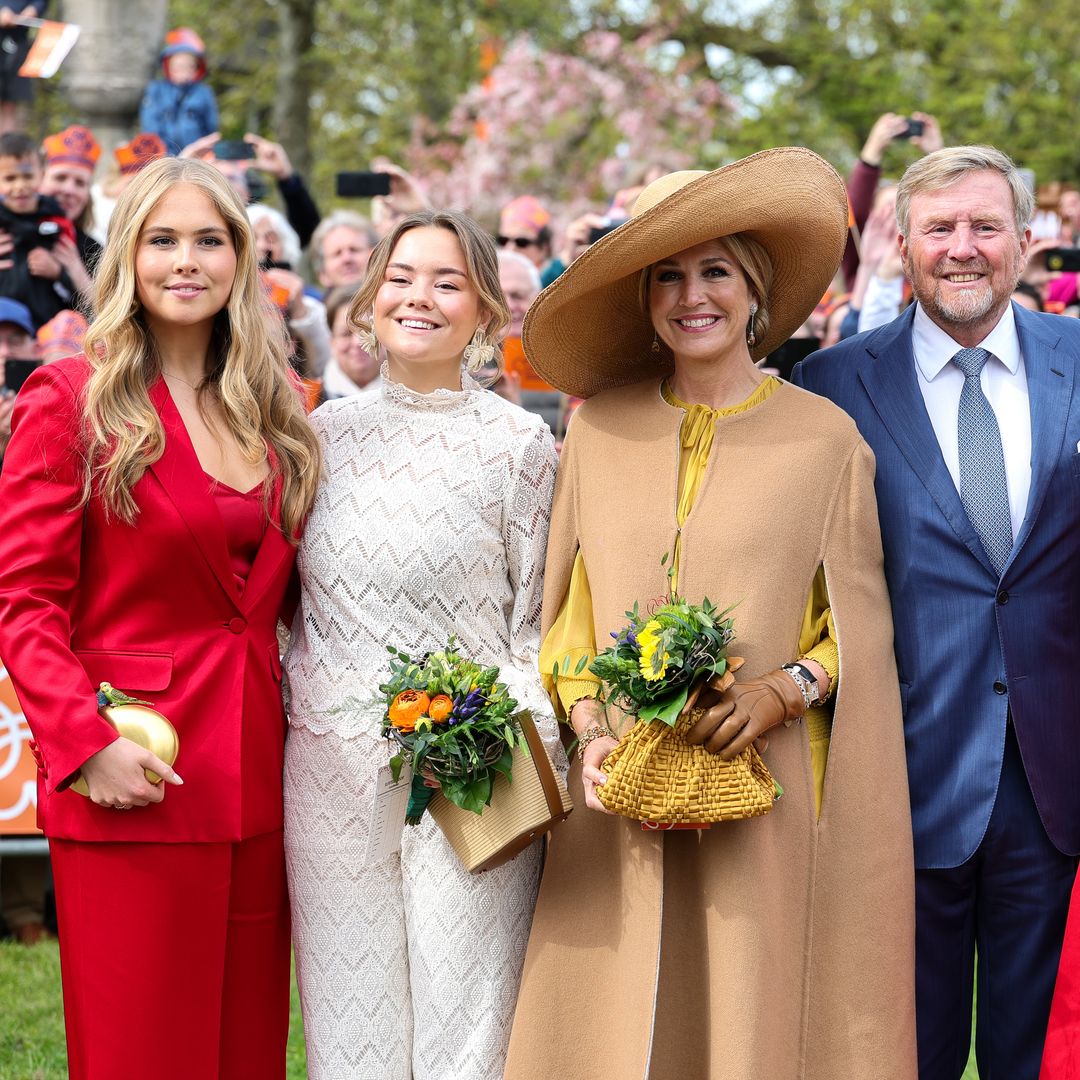 Amalia, Alexia y Ariane de Holanda, las grandes estrellas en el 59 cumpleaños del rey Guillermo