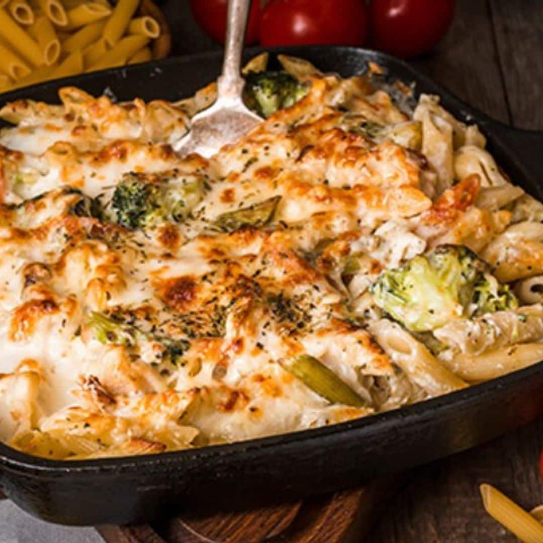 Macarrones gratinados con coliflor