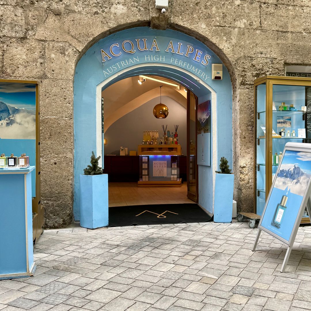 Acqua Alpes elabora perfumes utilizando como ingrediente principal el agua procedente de los manantiales del entorno alpino, Innsbruck, Austria
