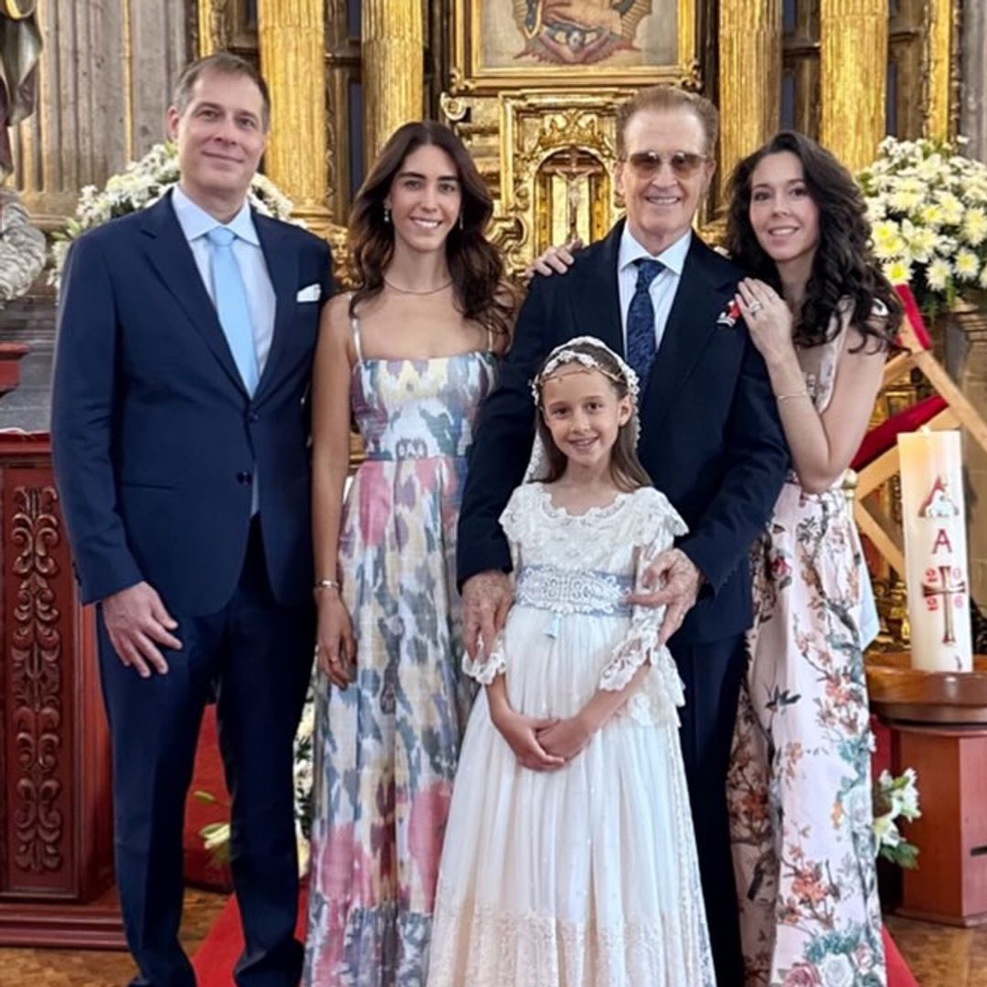 La faceta más tierna de Emmanuel como padrino en la Primera Comunión de su nieta, hija de Giovanna Acha