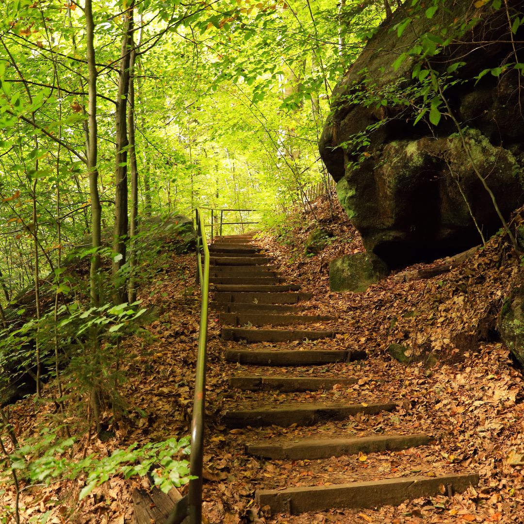 Escaleras hacia Uttewalder Grund, en la Suiza Sajona